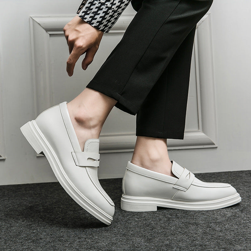Men's Short Height Increasing Insole Business Formal Wear Leather Shoes