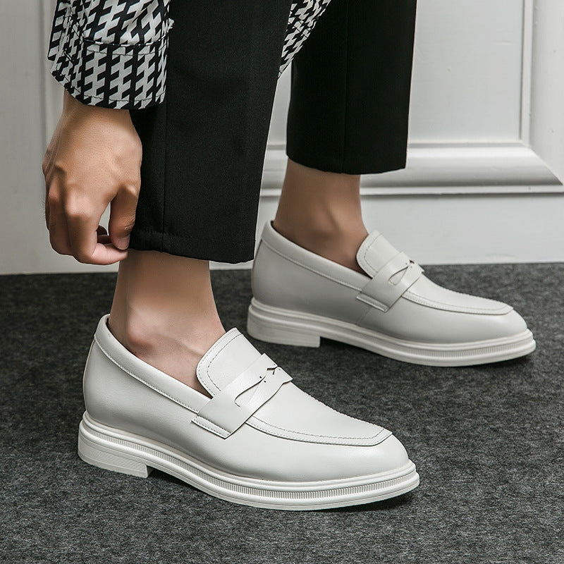 Men's Short Height Increasing Insole Business Formal Wear Leather Shoes